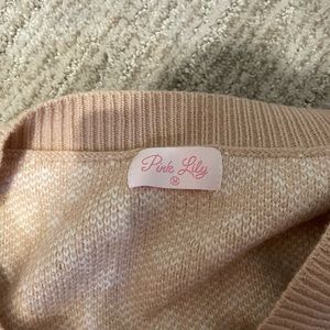 Pink lily animal print sweater